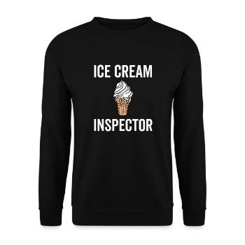 Ice Cream Inspector - Unisex Pullover - Schwarz - Vorne - Alina (178cm) & Michal (187cm)