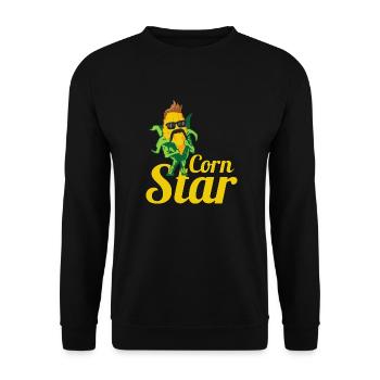 Cadeau étoilé de maïs amusant pour un - Sweat-shirt Unisexe - noir - Devant - Alina (178cm) & Michal (187cm)