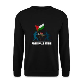 Palestine libre - Sweat-shirt Unisexe - noir - Devant - Alina (178cm) & Michal (187cm)