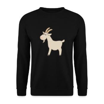 Chèvre - Sweat-shirt Unisexe - noir - Devant - Alina (178cm) & Michal (187cm)