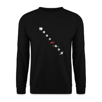 Tesla in Space Solar System SpaceX - Unisex Sweatshirt - black - Front - Alina (178cm) & Michal (187cm)