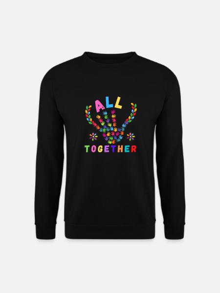 Love Rainbow Rain ALL TOGETHER - Unisex Sweatshirt - black