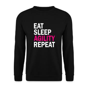Dog dog agility - Unisex Sweatshirt - black - Front - Alina (178cm) & Michal (187cm)