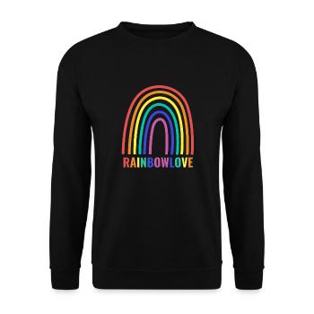 Love is Love - Unisex Sweatshirt - black - Front - Alina (178cm) & Michal (187cm)