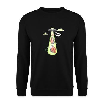 Tapir - up, up and away - Unisex Pullover - Schwarz - Vorne - Alina (178cm) & Michal (187cm)