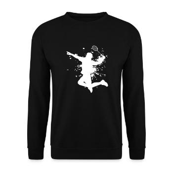 Badminton Badminton Squash Women's Men's Badmintons - Unisex Sweatshirt - black - Front - Alina (178cm) & Michal (187cm)