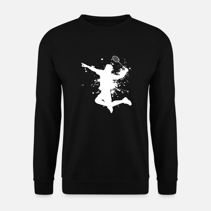 Federball Badminton Squash Damen Herren Badmintons - Unisex Pullover - Schwarz