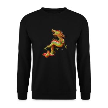 Dragon chinois - Sweat-shirt Unisexe - noir - Devant - Alina (178cm) & Michal (187cm)