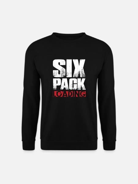 Six Pack Loading Dunkel coole shirts ch / at - Unisex Pullover - Schwarz