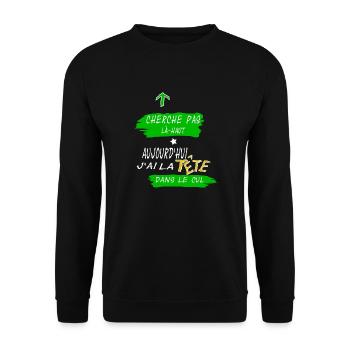 Tête dans le cul - Sweat-shirt Unisexe - noir - Devant - Alina (178cm) & Michal (187cm)