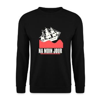 NA MOIN JOUR - MoinJour - Unisex Pullover - Schwarz - Vorne - Alina (178cm) & Michal (187cm)