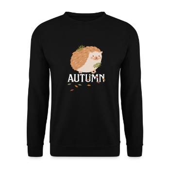 Leaf Autumn Tree Orange Fall Leaves Season - Unisex Sweatshirt - black - Front - Alina (178cm) & Michal (187cm)