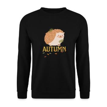 Leaf Autumn Tree Orange Fall Leaves Season - Unisex Sweatshirt - black - Front - Alina (178cm) & Michal (187cm)