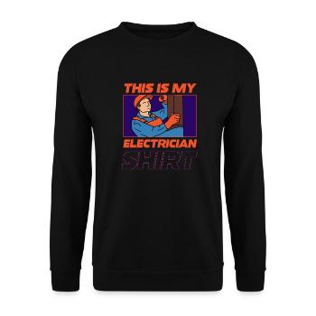 Elektriker Hobby Elektroarbeiter Handwerker - Unisex Pullover - Schwarz - Vorne - Alina (178cm) & Michal (187cm)