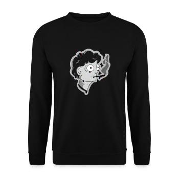 3D Smoker - Sweat-shirt Unisexe - noir - Devant - Alina (178cm) & Michal (187cm)