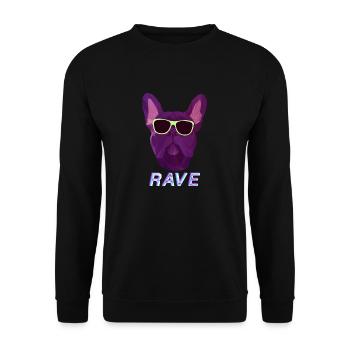 RAVE Bulldog - Sweat-shirt Unisexe - noir - Devant - Alina (178cm) & Michal (187cm)