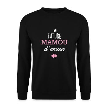 future mamou d amour - Sweat-shirt Unisexe - noir - Devant - Alina (178cm) & Michal (187cm)