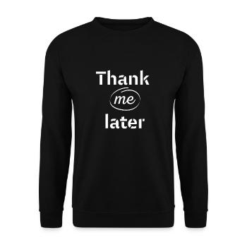 Merci plus tard - Sweat-shirt Unisexe - noir - Devant - Alina (178cm) & Michal (187cm)