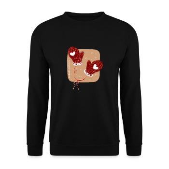Handschuhe im Winter - Unisex Pullover - Schwarz - Vorne - Alina (178cm) & Michal (187cm)