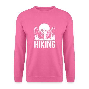 Wandern gehen Bergsteigen Wandertour Wandertag - Unisex Pullover - Pink - Vorne
