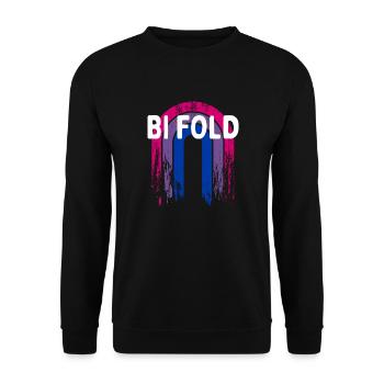 Bi Fold Bisexual LGBTQ Bi Pride LGBT Positivity - Unisex Sweatshirt - black - Front - Alina (178cm) & Michal (187cm)