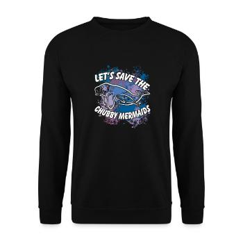 Let's save the manatees - Unisex Sweatshirt - black - Front - Alina (178cm) & Michal (187cm)