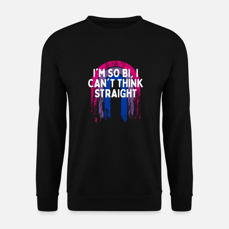 So Bi I Can't Think Straight Bisexual LGBTQ Bi - Unisex Pullover - Schwarz
