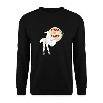 Des bonbons ou des bâtons - Sweat-shirt Unisexe - noir - Devant - Alina (178cm) & Michal (187cm)