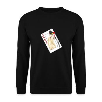 Joker (Deck) - Casino Serie - Unisex Pullover - Schwarz - Vorne - Alina (178cm) & Michal (187cm)