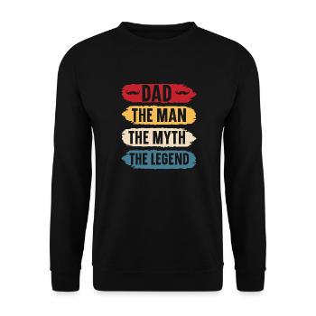 Dad the man the myth the legend christmas father - Sweat-shirt Unisexe - noir - Devant - Alina (178cm) & Michal (187cm)