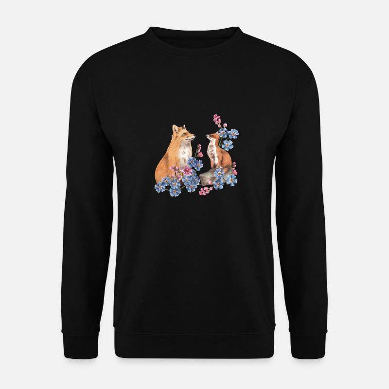 Familie Fox - Unisex Pullover - Schwarz
