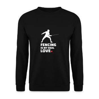 Fencing - Unisex Sweatshirt - black - Front - Alina (178cm) & Michal (187cm)