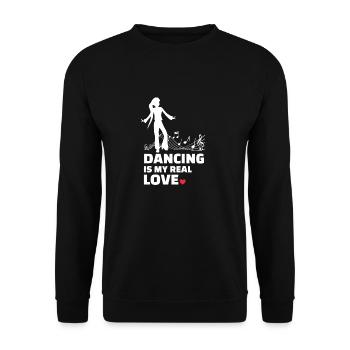 Ich Liebe Es Zu Tanzen - Unisex Pullover - Schwarz - Vorne - Alina (178cm) & Michal (187cm)