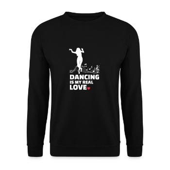 Ich Liebe Es Zu Tanzen - Unisex Pullover - Schwarz - Vorne - Alina (178cm) & Michal (187cm)