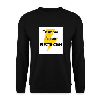 Croyez-moi, je suis électricien, pour un électricien - Sweat-shirt Unisexe - noir - Devant - Alina (178cm) & Michal (187cm)