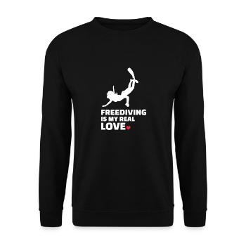 Freediving - Unisex Sweatshirt - black - Front - Alina (178cm) & Michal (187cm)