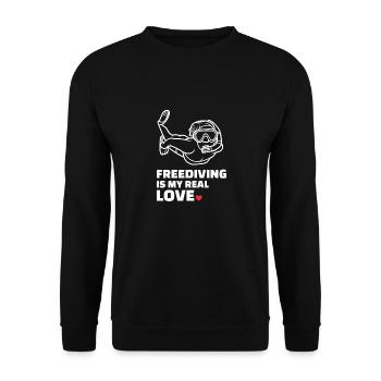 Freediving - Unisex Sweatshirt - black - Front - Alina (178cm) & Michal (187cm)