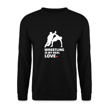 Ich Liebe Es Zu Ringen - Unisex Pullover - Schwarz - Vorne - Alina (178cm) & Michal (187cm)