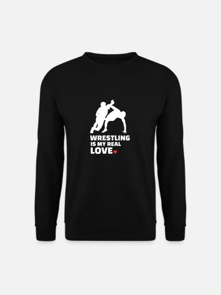 I love wrestling - Unisex Sweatshirt - black