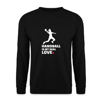 J’adore le handball - Sweat-shirt Unisexe - noir - Devant - Alina (178cm) & Michal (187cm)