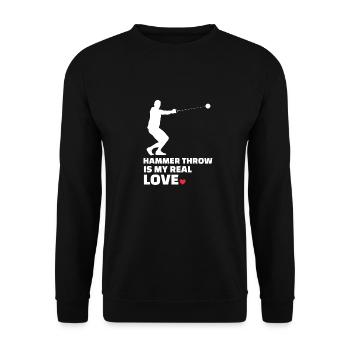 Ich Liebe Hammerwurf - Unisex Pullover - Schwarz - Vorne - Alina (178cm) & Michal (187cm)