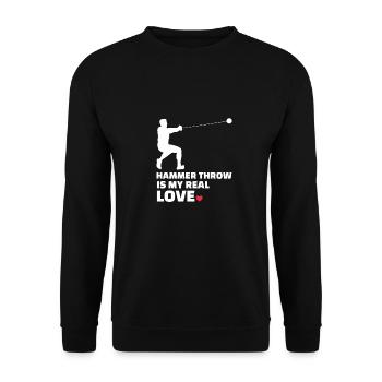 Ich Liebe Hammerwurf - Unisex Pullover - Schwarz - Vorne - Alina (178cm) & Michal (187cm)