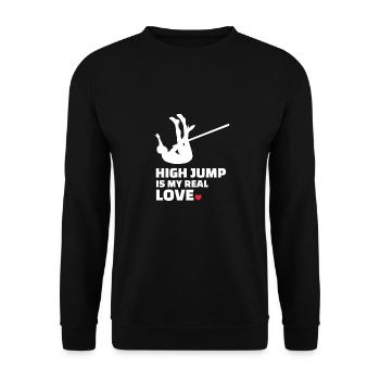 Ich Liebe Hochsprung - Unisex Pullover - Schwarz - Vorne - Alina (178cm) & Michal (187cm)