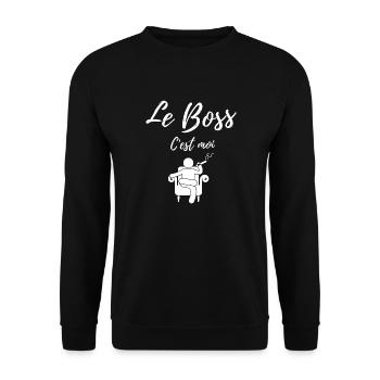 Le boss c'est moi 2 - Sweat-shirt Unisexe - noir - Devant - Alina (178cm) & Michal (187cm)