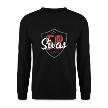 Sivas - Unisex Pullover - Schwarz - Vorne - Alina (178cm) & Michal (187cm)