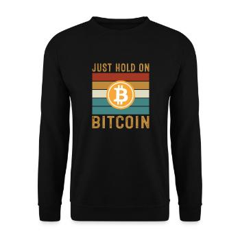 Il suffit de tenir sur Bitcoin - Sweat-shirt Unisexe - noir - Devant - Alina (178cm) & Michal (187cm)