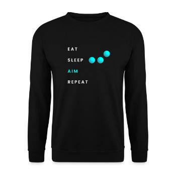 Manger Sommeil Objectif Répéter - Sweat-shirt Unisexe - noir - Devant - Alina (178cm) & Michal (187cm)