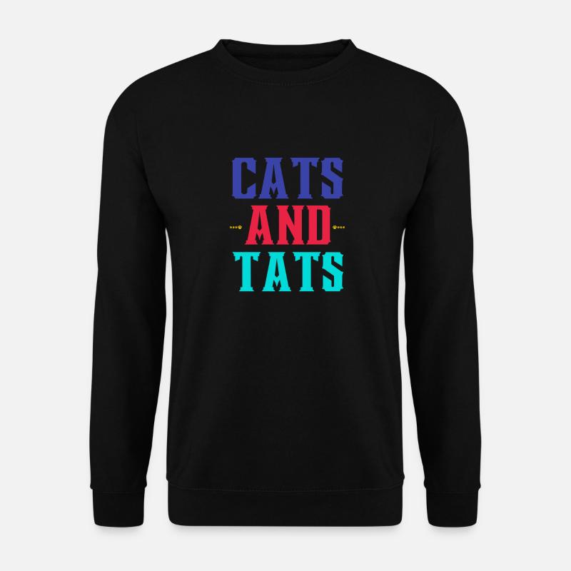 Cat and Tats - Unisex Sweatshirt - black