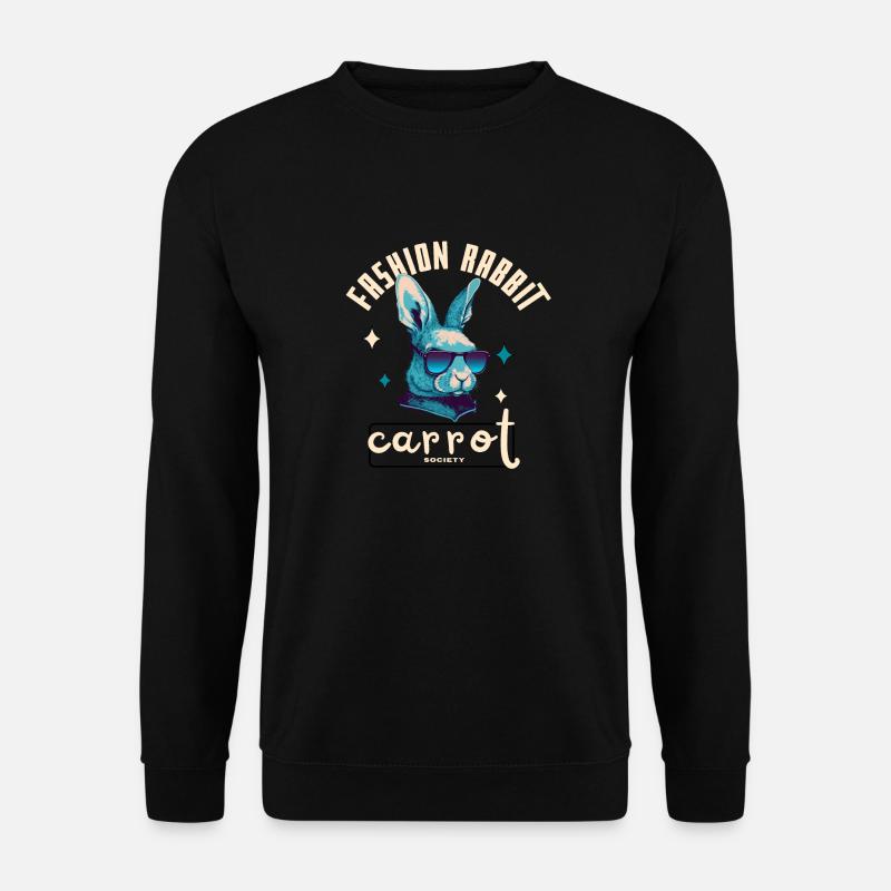 Mode Kaninchen - Unisex Pullover - Schwarz