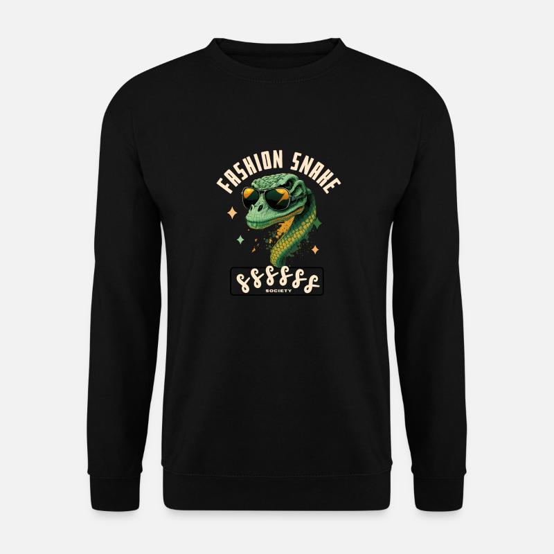 Mode Schlange - Unisex Pullover - Schwarz
